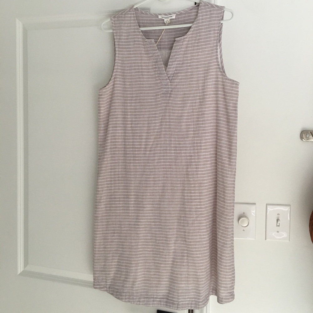 NWT Beach Lunch Lounge Linen Dress Taupe - sz small
